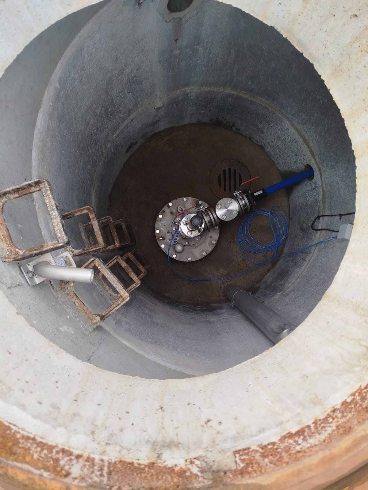 Trockenschacht für Trinkwasser- und Versorgungs­brunnen - Innenansicht